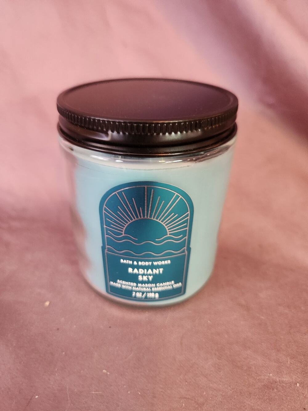 Bath & Body Works Radiant Sky Scented Mason Jar Candle 7 oz